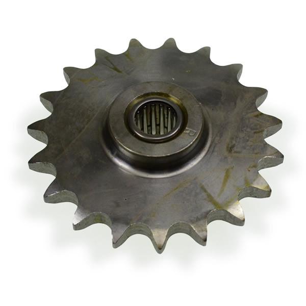 Close-up of a 19 Tooth ASA50 Ram Head Sprocket for Del 500 & 1000Kg Tail Lifts, showcasing its metal gear structure.
