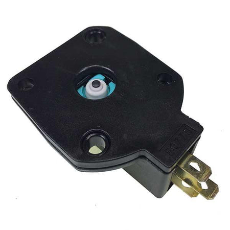 Contact Foot Control IP67 Set, featuring a black plastic device with a prominent white circle, designed for Dhollandia foot controls.