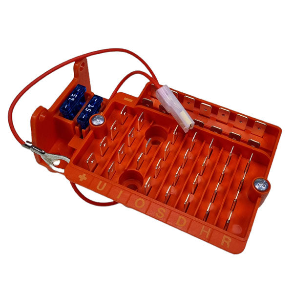 Connection block hydr.power pack >2010 with visible wires, designed for large commercial trailers, offered by Nationwide Trailer Parts Ltd.