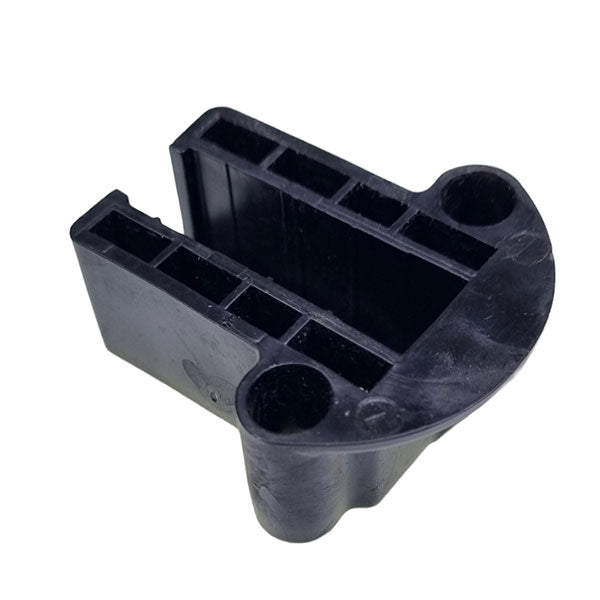 Housing contact E0830 x1, a black plastic object with multiple holes, designed to fit x1 E0830 contact, suitable for large commercial trailers and vehicles.