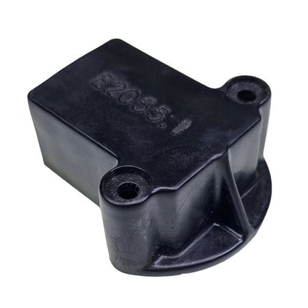 Housing contact E0830 x1, a black plastic object with holes, compatible with E0830 contact, designed for commercial trailer and vehicle applications.