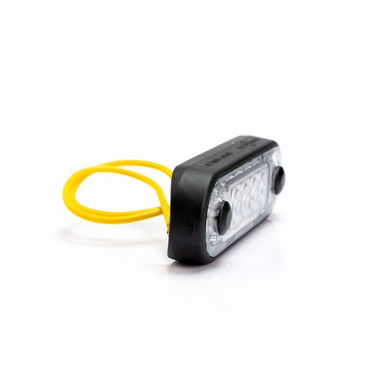 4 LED Marker Light designed for vans and trucks, featuring a sleek black and clear design, ideal for mounting on tubular bars or flat surfaces.