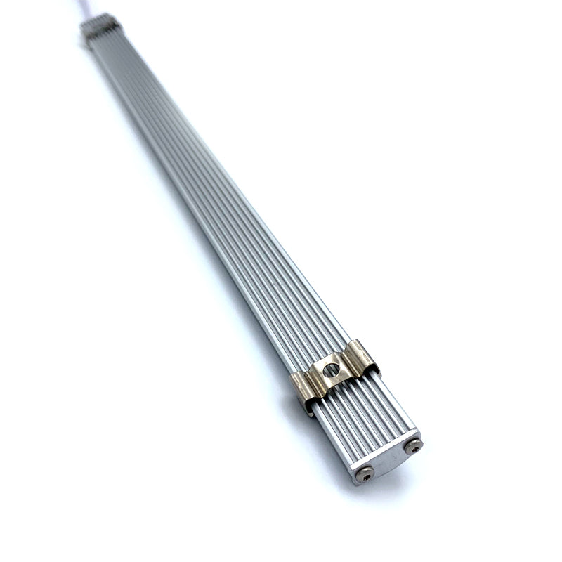 LED Interior Light Strip with metal clip and wire, suitable for vehicles. Available in sizes 300mm, 500mm, and 1000mm, with 12V/24V options.