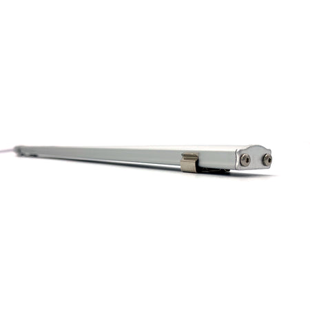 LED Interior Light Strip with sleek design, visible metal clip, and protective diffuser. Ideal for vehicles, available in various sizes with 12/24V options.