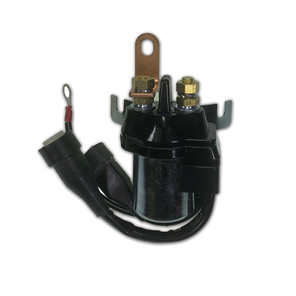 12/24v Smart Starter with black wires, suitable for 500kg and 1000kg lifts, featuring a gold nut and bolt detail.