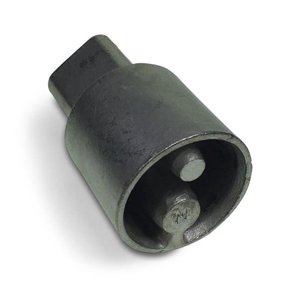 Stainless Steel Bottom Square Drive Adaptor for 34mm Curtain Poles , Curtain Poles & Adaptors - Nationwide Trailer Parts, Nationwide Trailer Parts Ltd - 2