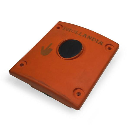 Single Button Control Box (Empty) for Dhollandia Tail Lifts, featuring a distinctive black circle design, ready for customization with contacts (sold separately).