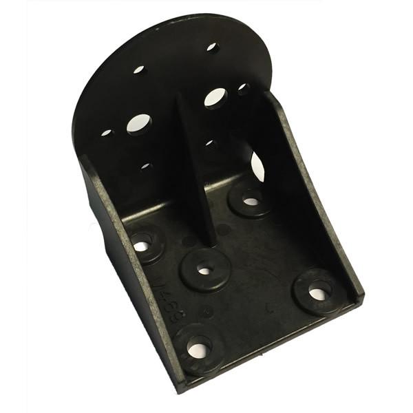 Bracket plug socket for Dhollandia Tail Lifts, featuring a black bracket design with multiple holes, suitable for commercial trailer applications.