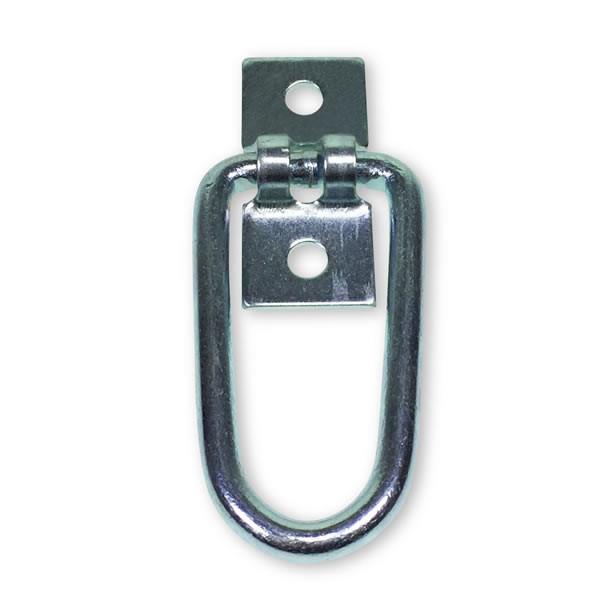 TIR Rocking Staple, steel zinc plated, features a metal object with screws, measuring L55 x W34 x 6mm, ideal for commercial trailer use.