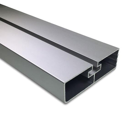 Close-up of a Sideguard Rail (Anodised Aluminium) highlighting the metal beam design, suitable for large commercial trailers with single bolt fixing.