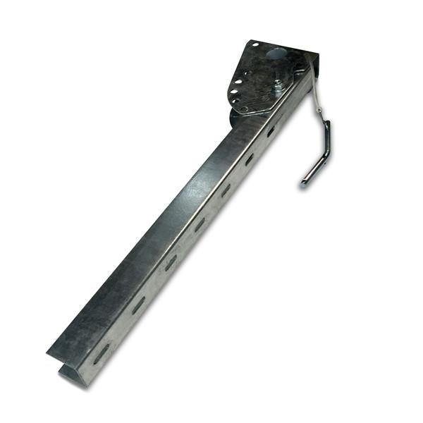 Sideguard Legs - Pre-Assembled (Galvanized) showing metal pole with lever, robust finish, part of certified sideguard system.