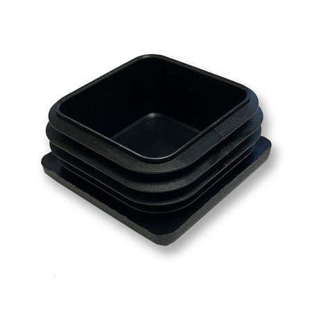 60mm x 60mm Plastic End Cap for HGV trailers, shown in a stack. Ideal for commercial vehicle use with 1.00mm to 4.00mm wall thickness.