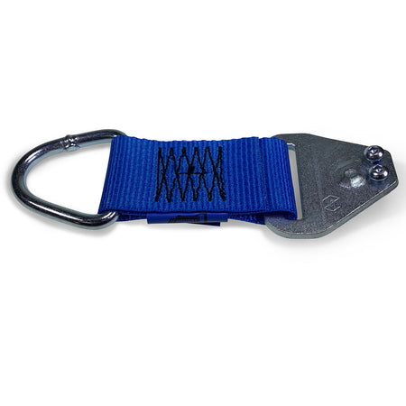 Lashing Extension for 1805 & 1806 Load Track - 2000kg with metal hook; facilitates claw hook usage on vehicle load tracks.