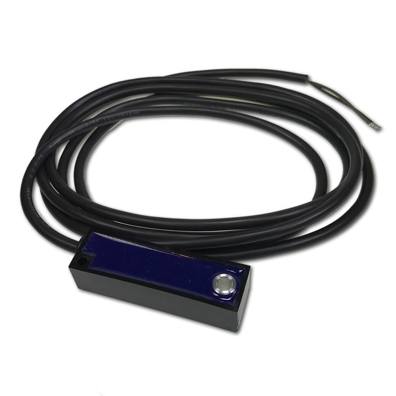 Mercury Switch with blue connector and black cable, designed for Anteo Tail Lifts, part of Nationwide Trailer Parts' durable vehicle components range.