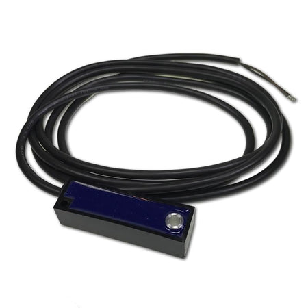 Mercury Switch with blue connector and black cable, designed for Anteo Tail Lifts, part of Nationwide Trailer Parts' durable vehicle components range.