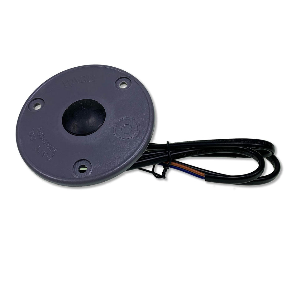 Foot Control ''Neutral'' HACO for Anteo Tail Lifts, featuring a round design with integrated wire, suitable for commercial trailer applications.