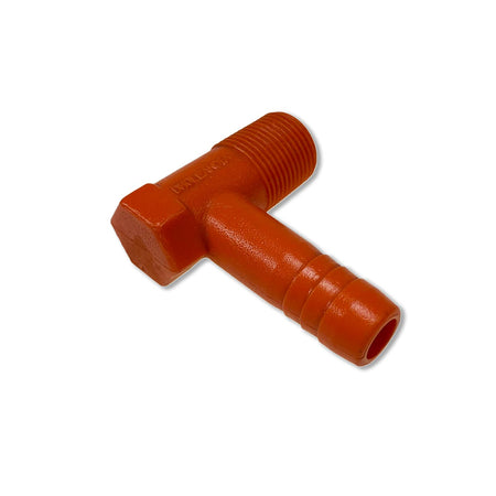 Coupling Return Hose 3/8 for Dhollandia tail lifts, shown in a close-up view, ideal for commercial trailer maintenance.