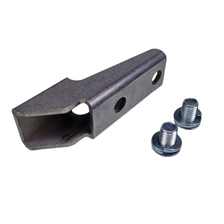 Lever pallet stop >2015, featuring a detailed metal piece with screws and bolts, ideal for securing components in commercial trailers and vehicles.