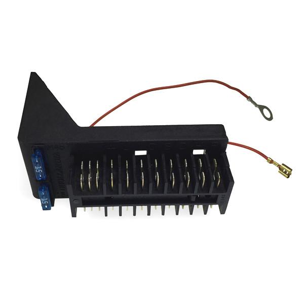 Connection Block Hydr.Power Pack for Dhollandia Tail Lifts, featuring a black electronic device with wires and a visible battery component.