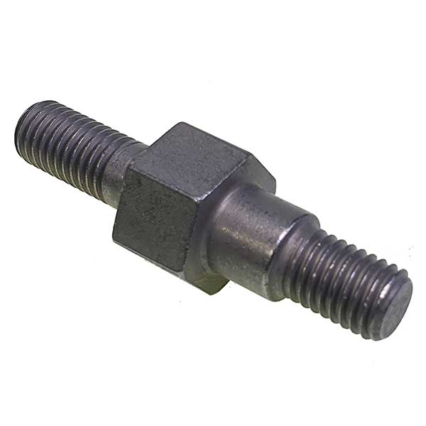 Close-up of a metal screw connection for retraction spring RM - M12, designed to fit bracket part M0912.164.S.RM, showcasing its detailed fastener structure.