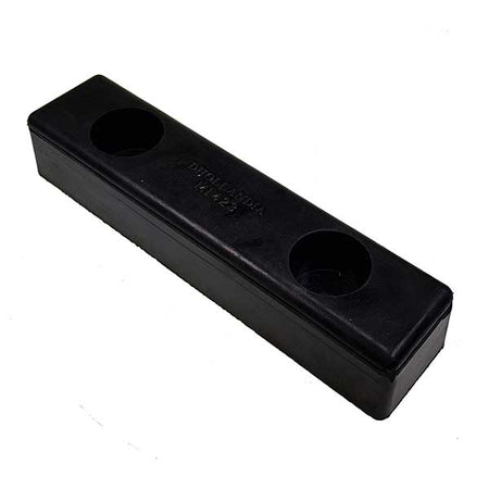 Rubber block 200x48x35mm featuring multiple holes, suitable for large commercial trailers, as sold by Nationwide Trailer Parts Ltd.
