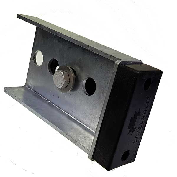 Support Bracket Assy with bolt and screw for Dhollanida slider lifts, featuring a metal piece with holes and a nut close-up.