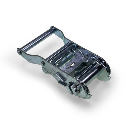 2000kg (35mm) Ratchet Buckle - Wide Handle, features metal strap and screws, ideal for 35mm webbing with a 1000 daN lashing capacity.
