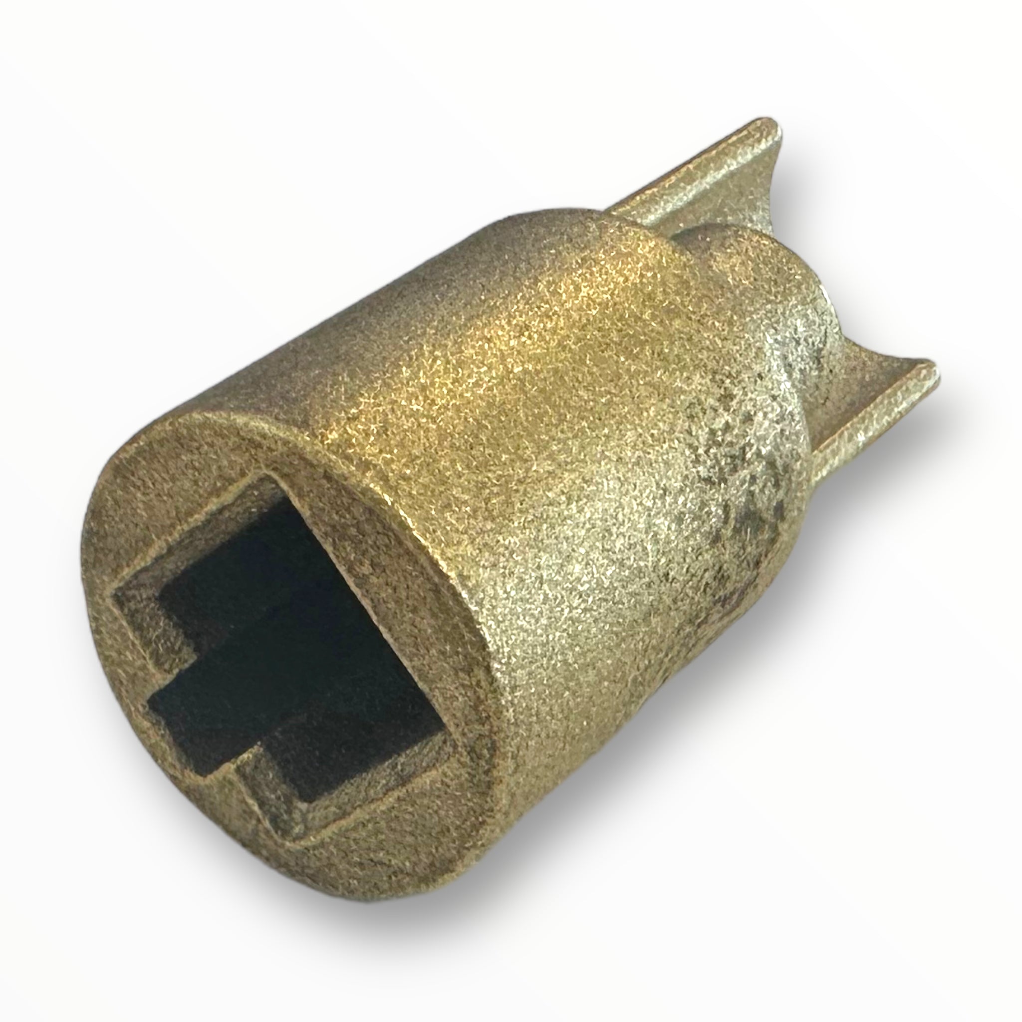 Brass Bottom Square Drive Adaptor for 27mm Curtain Poles with square hole, suitable for large commercial trailers, emphasizing quality and reliability.
