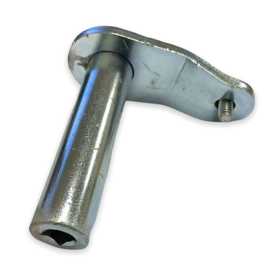 N/S 7/16 Hinge pin Assy, DL500M2 1 dia pin, suitable for Del/Hiab tail lifts, featuring a metal screw component.