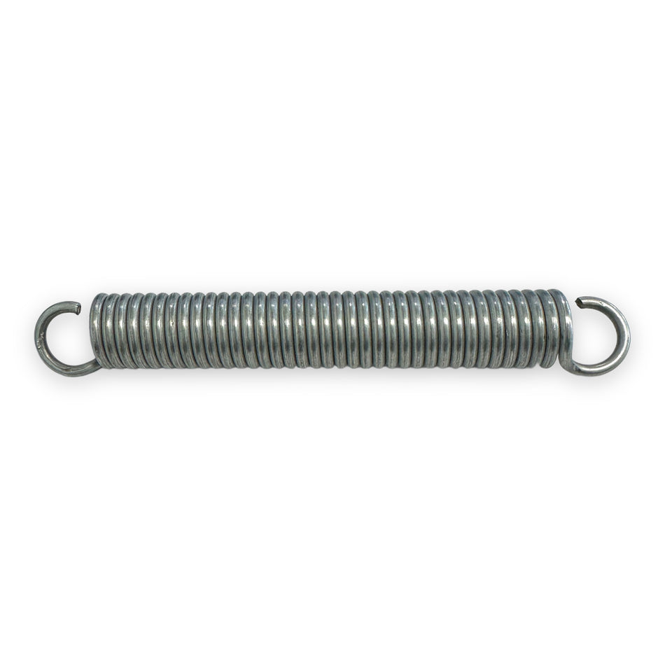 Close-up of a metal spring, model BD=19 L=145, designed for commercial trailer parts from Nationwide Trailer Parts Ltd.