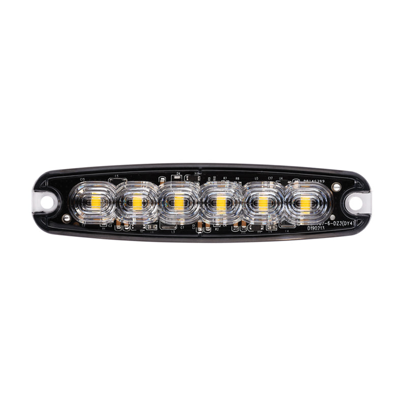 Close-up of the Ultra Thin Directional Strobe Warning Light, showcasing its sleek design with powerful 5W LEDs, ideal for commercial vehicle visibility.