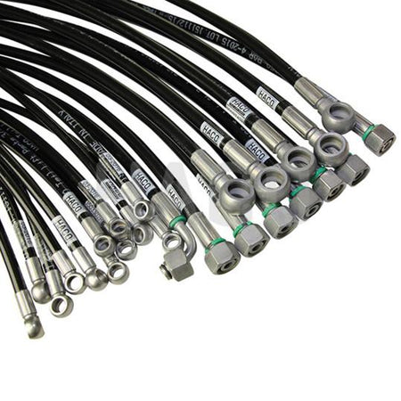 Haco Hose Kit for Dhollandia Tail Lifts, featuring multiple black and silver cables, tailored for commercial trailer applications.