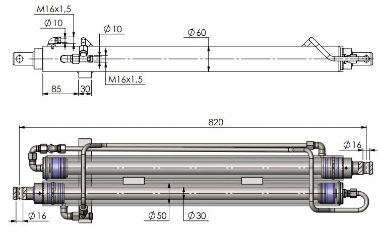 Retraction Cylinder HACO with diagram detail, designed for MBB tail lifts, compatible with parts 1407995 and 1407997.