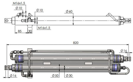 Retraction Cylinder HACO with diagram detail, designed for MBB tail lifts, compatible with parts 1407995 and 1407997.