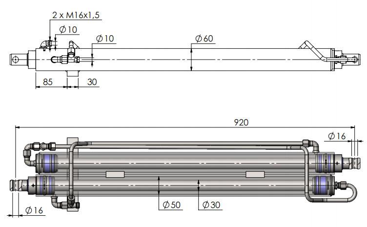 Retraction Cylinder HACO to suit MBB 1408003, featuring a detailed diagram and sketch, highlighting compatibility with MBB Palfinger tail lifts.