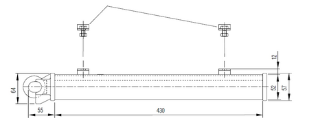 Telescopic Door Retainer (stainless steel) features a technical drawing showcasing its spring-loaded mechanism and mounting channels, highlighting its durable, maintenance-free design.