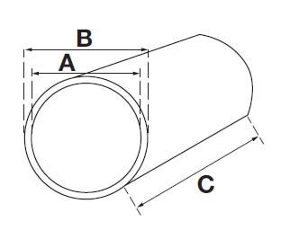 Bearing Bush HACO for Dhollandia Tail Lifts, featuring a circular design with lines, compatible with part M1925.25, dimensions: A=25mm, B=30mm, C=25mm.