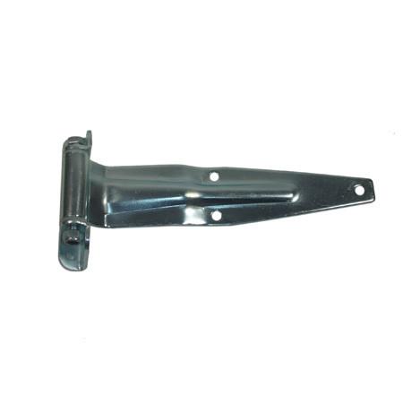 Hinge Set Complete Zinc Plated (74mm) shown in close-up, highlighting its metal construction, suitable for large commercial trailers and vehicles.