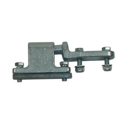 Hinge/Gudgeon Set - Medium Duty, featuring a close-up of a metal screw, nut, and fitting kit components, suitable for aluminium plank sections.