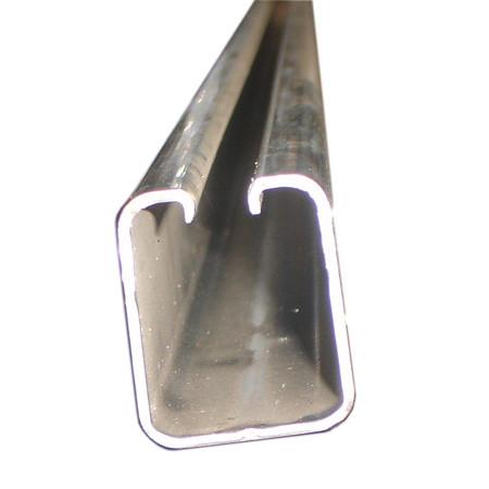 Steel Curtain Track - 3 Metres, close-up of galvanized steel beam profile, 44mm x 35mm x 2.3mm, designed for heavy-duty commercial trailer applications.