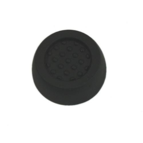 Rubber Push Button 30mm for Dhollandia Tail Lifts, featuring a black round design with holes, suited for commercial trailer applications.