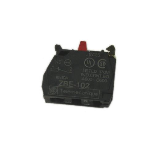 Contact TM 1x NC electrical device with red button for Dhollandia tail lifts; designed for commercial trailer use.