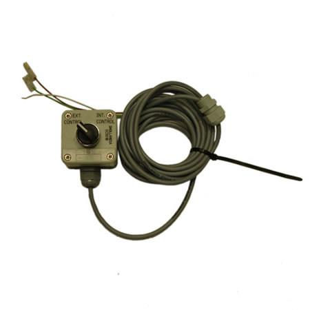 Control Box with Selector Switch and cable for Dhollandia Tail Lifts, featuring a close-up of the switch and wire connection.