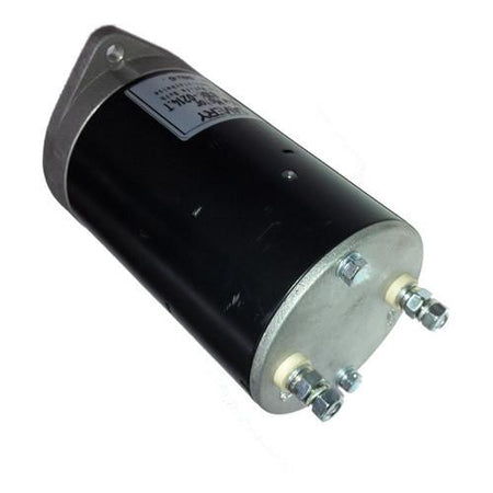Electric Motor - 12v for Ross & Bonnyman Tail Lifts, featuring a black and silver cylindrical design, ideal for commercial trailer applications.