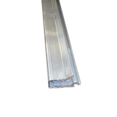 Close-up of a metal carrier for platform bottom seal, designed for Dhollandia tail lifts, highlighting its robust aluminium construction.