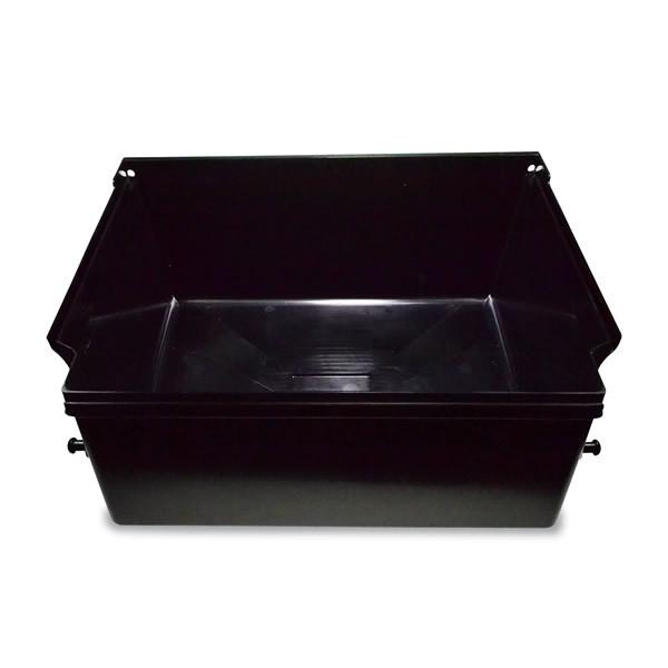 Cover power pack 400-180 2010 for Dhollandia Tail Lifts, featuring a black plastic container with a lid, essential for commercial trailer maintenance.