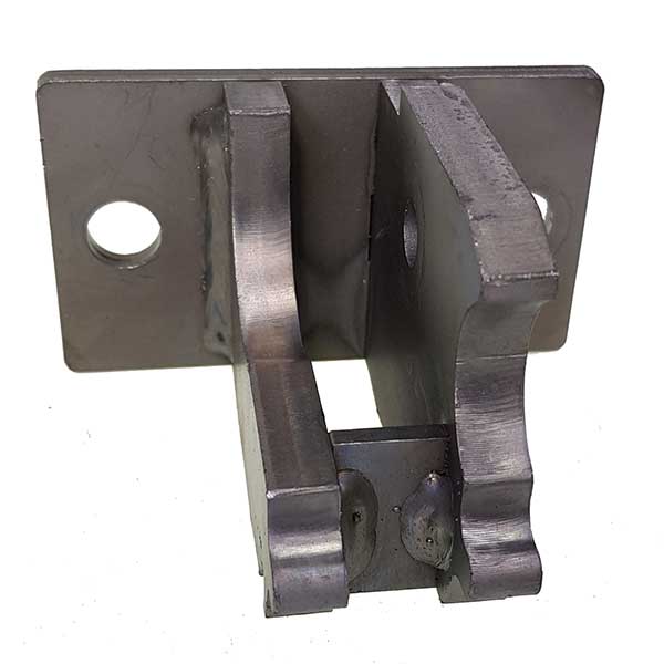 Ramp Bracket R/H for Dhollandia platform, featuring a metal piece with multiple holes, used in commercial trailers for load restraint.