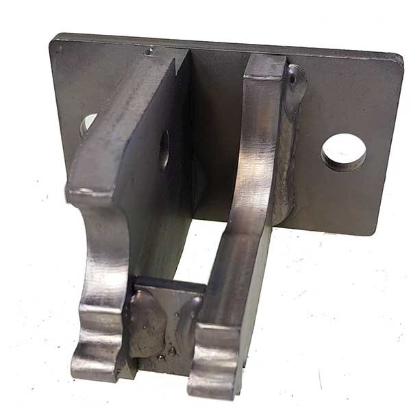 Ramp Bracket L/H for Dhollandia platform, featuring a metal piece with holes, ideal for commercial trailers.