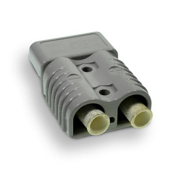 Genuine 175A Anderson Connector (6325G5) featuring two tubes, designed for tail lifts. Compatible with 35mm cables, ideal for commercial trailer applications.