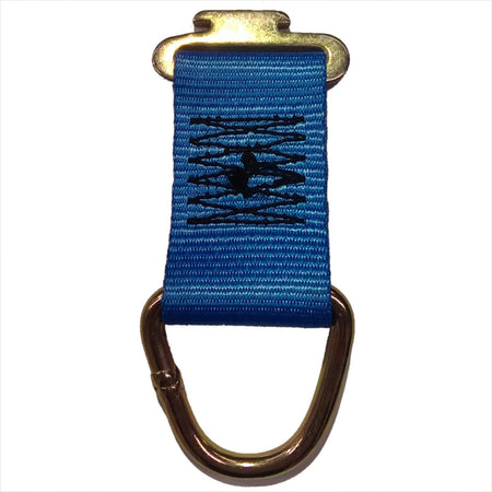 Lashing Extension for 1806 Load Track - 1200kg, featuring a blue strap with a gold ring for secure load restraint in commercial vehicles.
